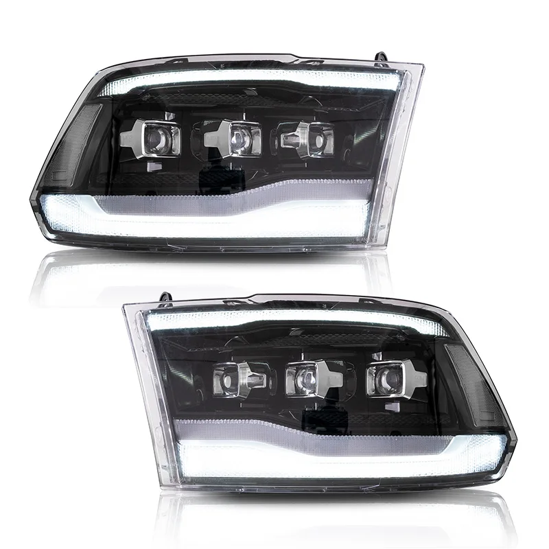 Car LED Headlight Assembly Streamer Turn Signal Daytime Running Light For Dodge RAM 1500 1500 3500 2009-2018 /CLASSIC 2019-2021