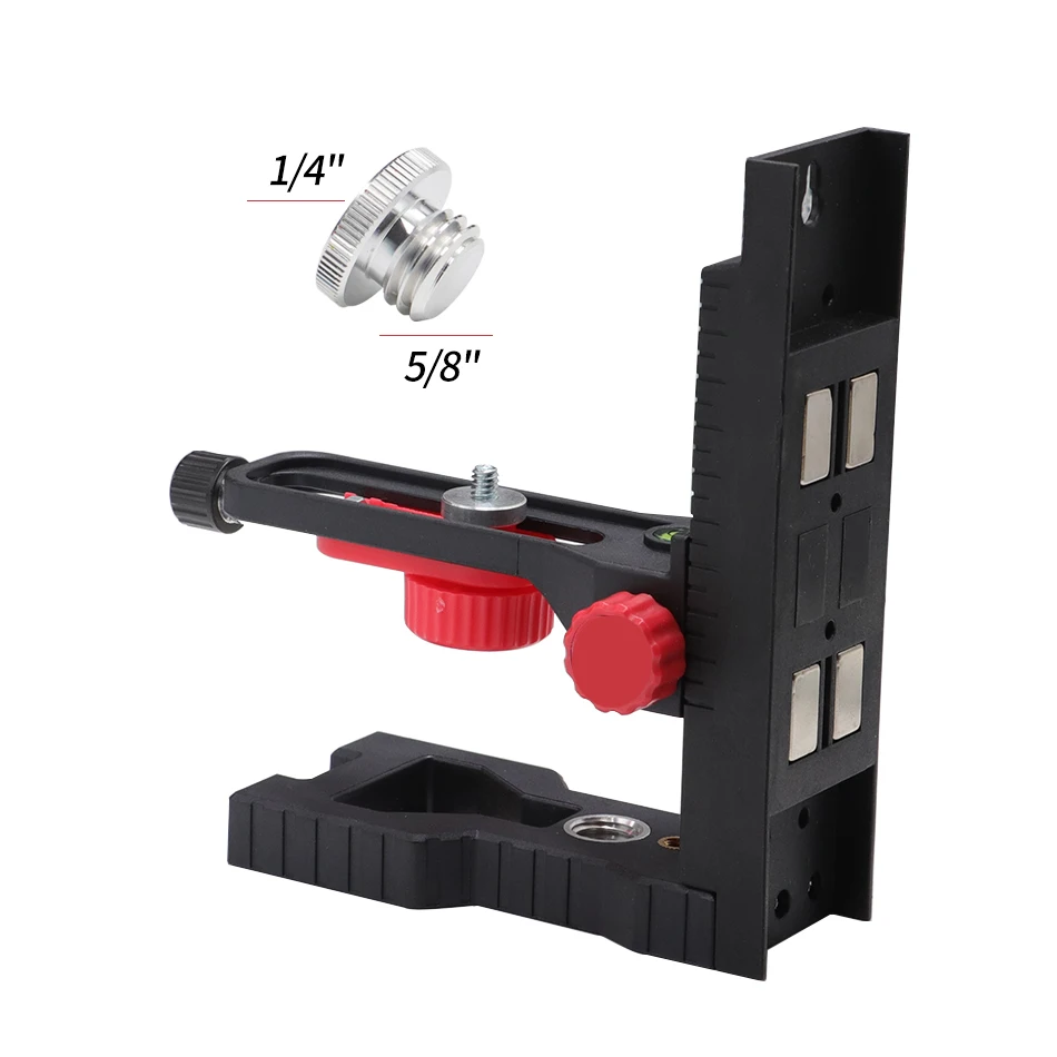 Strong Magnet Adjustable Laser Level Bracket L-bracket Wall Mounted Holder Leveling Support Hanger for Universal Use5/8\'\'