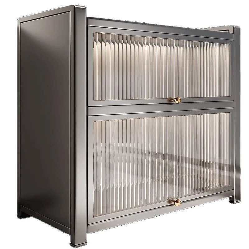 

Kitchen condiment rack, multi-functional home countertop with locker