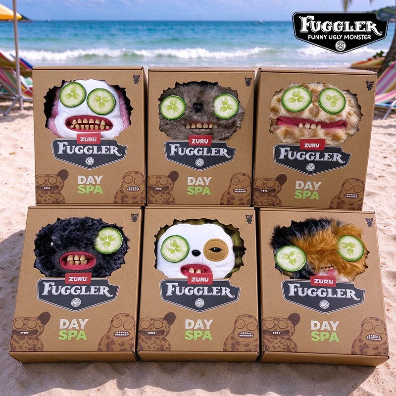 Fuggler Original Plush Doll Spa Day Fugg Ugly Tooth Monster Prank Cucumber Beauty Monster Stuffed Toy Birthday Gift with Box