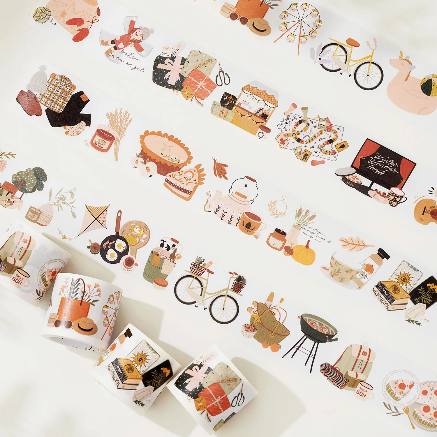 

WT Four Seasons Game Die Cut Washi Tape Sticker Ins