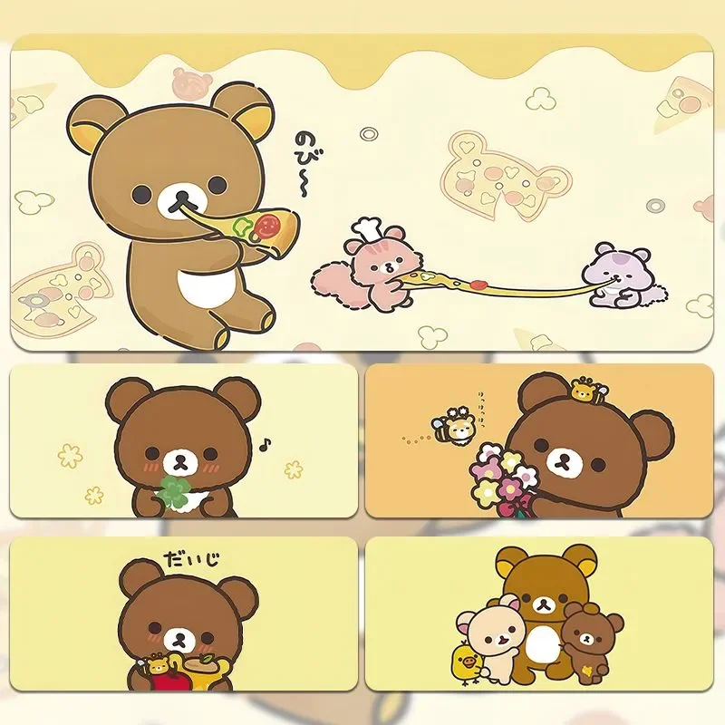 جميل R-Rilakkuma Kawaii مكتب الكمبيوتر ماوس الوسادة كبيرة المطاط XXL لوحة ماوس للألعاب ألعاب خياطة سطح المكتب حصيرة الكمبيوتر لوحة المفاتيح حصيرة #1