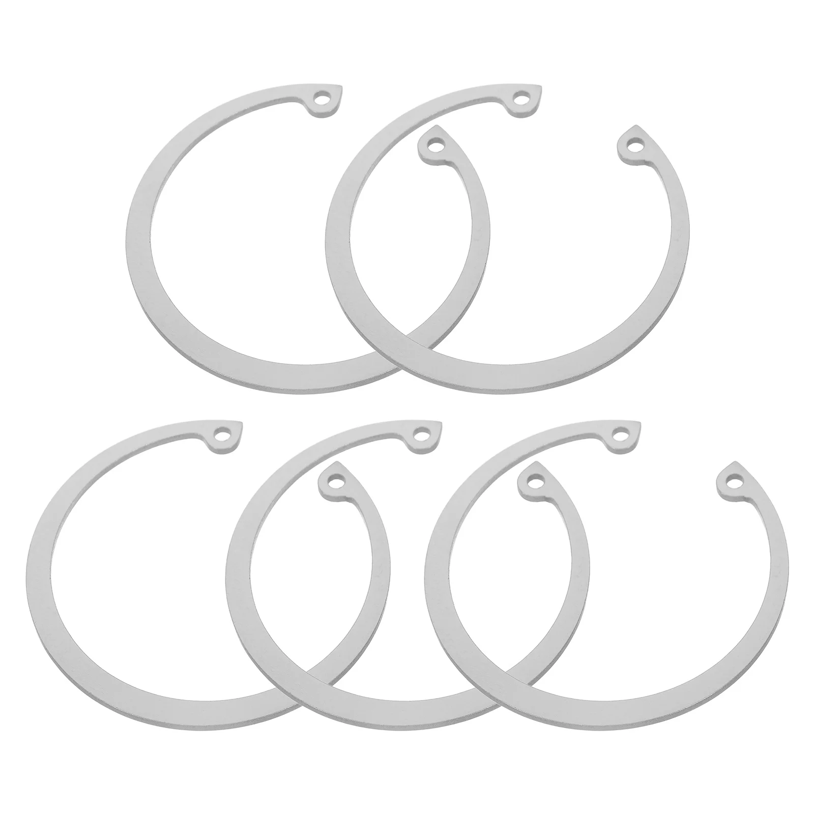 

5 Pcs Stainless Steel Hole Clamp Spring Axle Retaining Clip Circlip Rings Snap Assortment Kit Elasticity