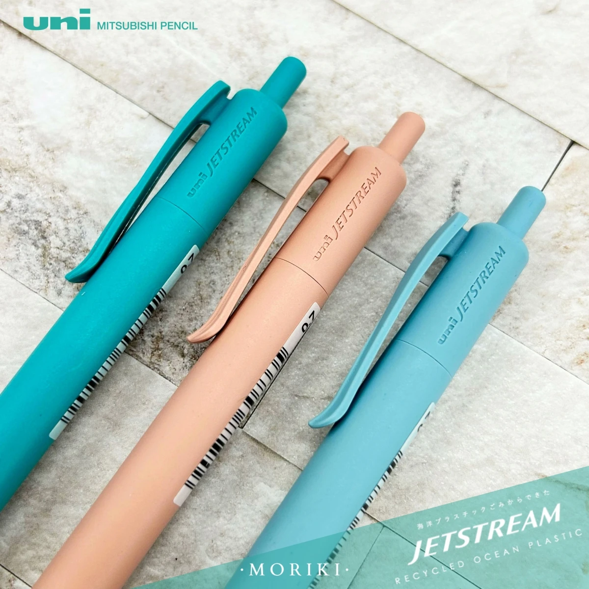 Uni Jestream Pena Rollerball Tinta Baru, Berbagai Macam Warna 0.5/0.7Mm Lite Halus Terinspirasi Laut Kualitas Stylo Penandatanganan Cepat Kering