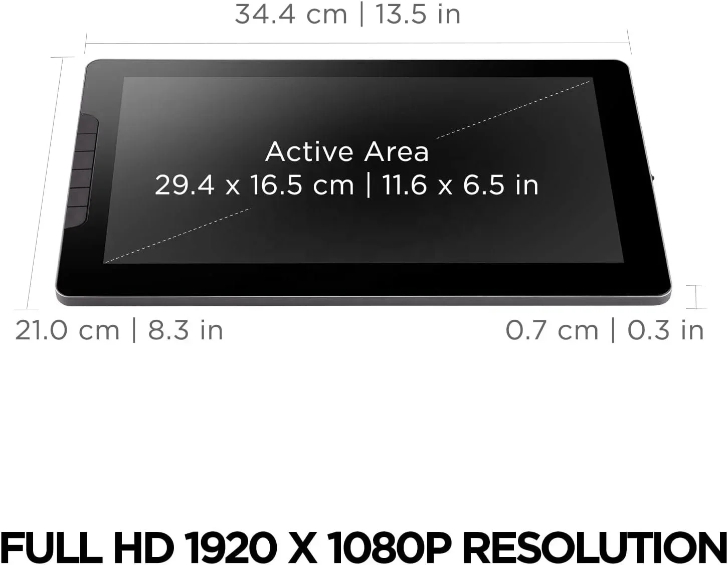 RTS View snic 13.3inch FHD 1080p Graphic Drawing AcePen Display Tablet with Stylus for Digital Writing Design Draw Online course