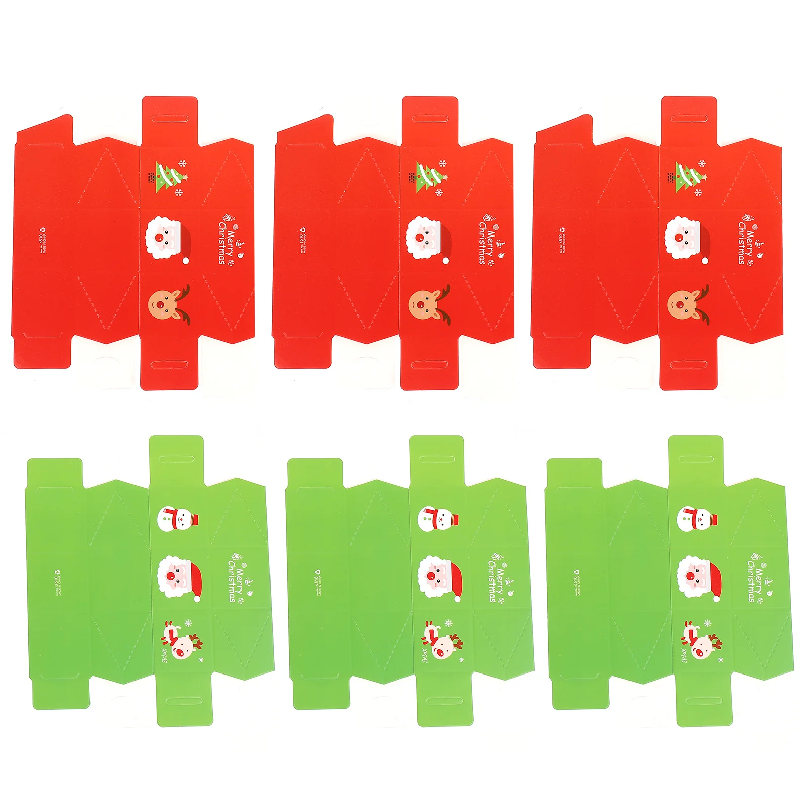 

20 Pcs Candy Gift Boxes Christmas Biscuit Party Favor Decorative Paper Boxes for Snacks Small Gifts Cookies Chocolate Holiday