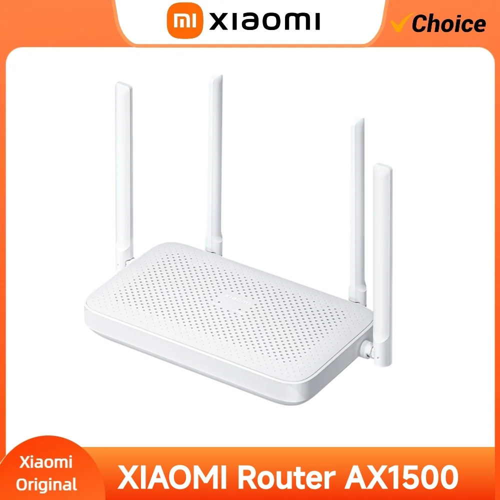 

Xiaomi AX1500 WiFi 6 Router Dual Band 2.4G/5.0GHz Mesh Repeater Gigabit Parental Control APP Control Signal Booster Long Range