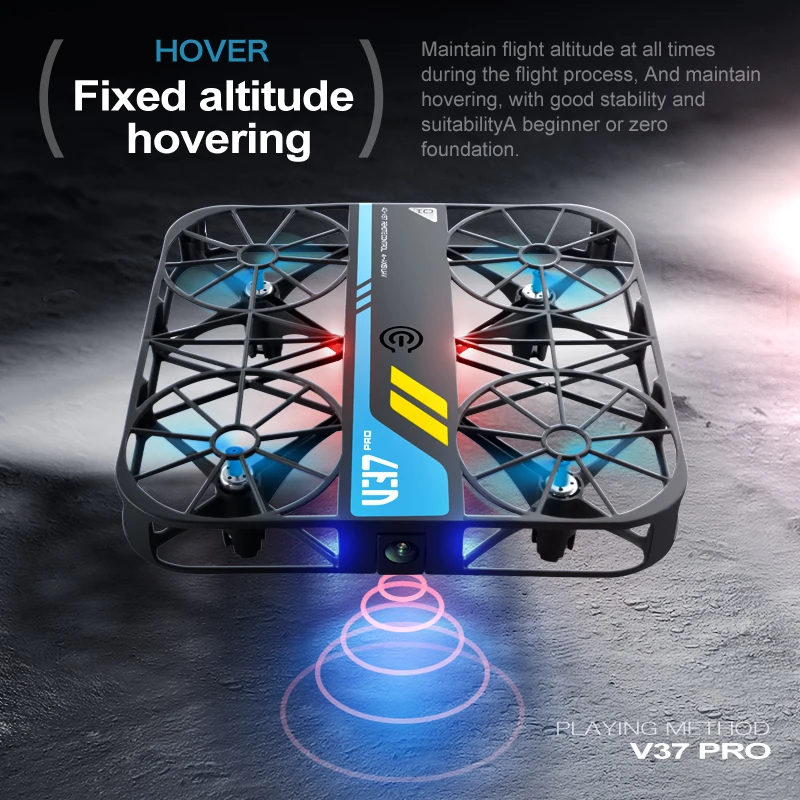 V37 8K Mini Grid Drone WIFI FPV droni con fotocamera HD 6K Pocket Remote Control elicottero aereo RC Quadcopter giocattoli regalo per bambini