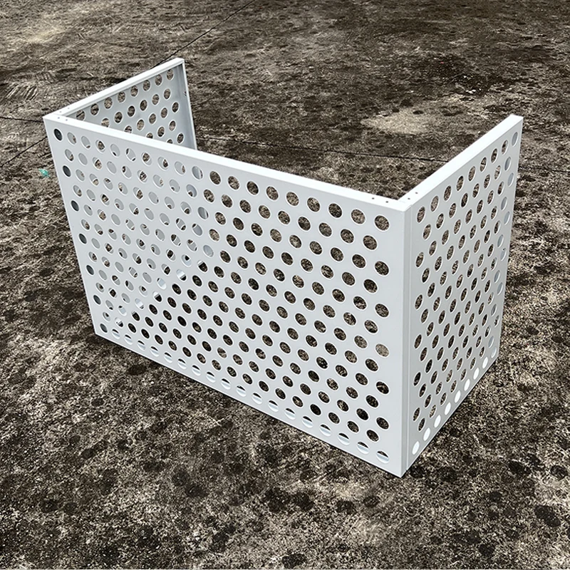 غطاء مكيف الهواء من سبائك الألومنيوم، غطاء حماية، قشرة ألومنيوم مجوفة، وحدة تزيين خارجية