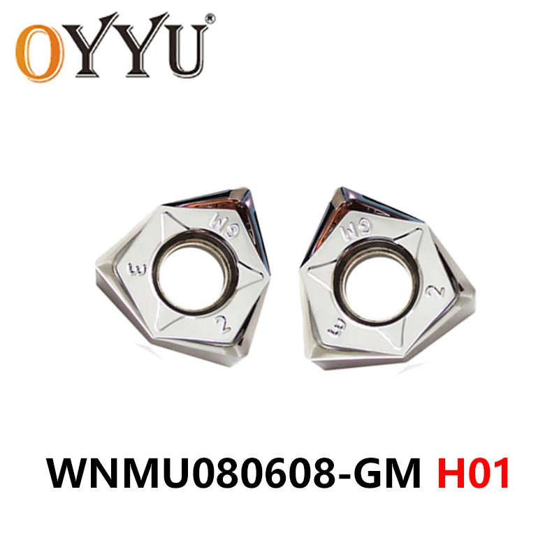 OYYU WNMU080608-GM H01 Aluminum Inserts WNMU080608 GM Turning Tools WNMU 080608 GM CNC Lathe Cutter Machine Metal Holder Blades