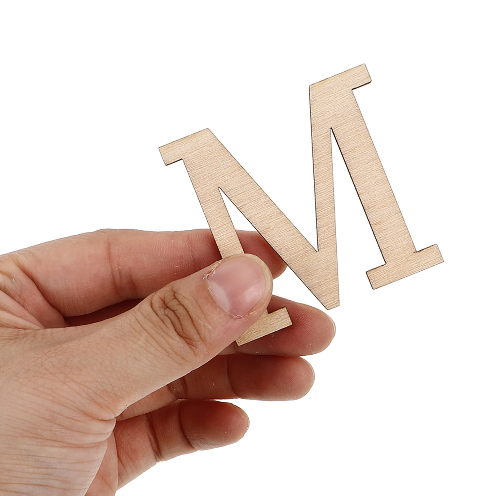 Greek Letters Wood Chips Flash Cards Beige Wooden Unfinished for Crafts Toddler