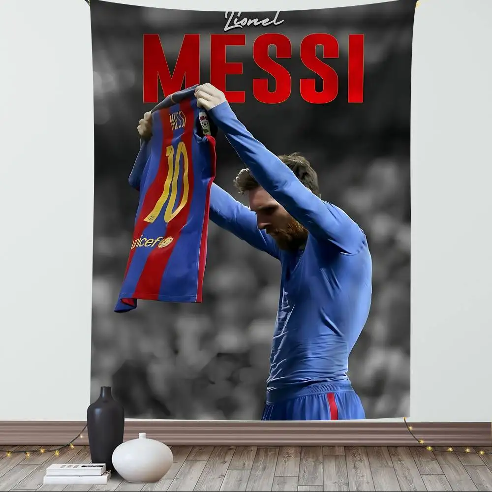 Football Superstar M-Messi DIY Wall Tapestry for Living Room Home Dorm Decor Wall Art Decor
