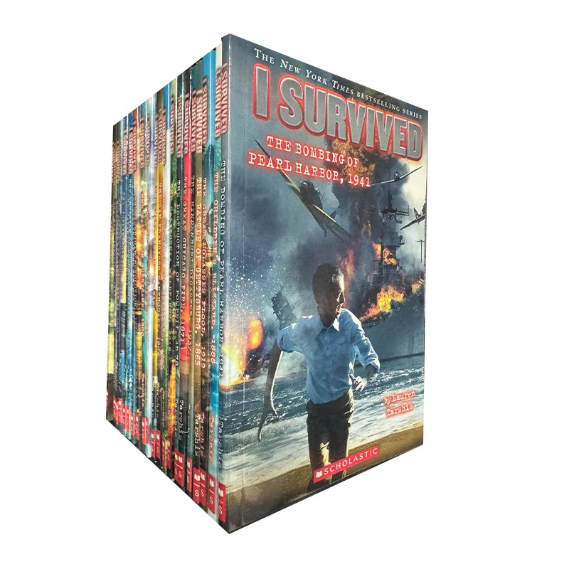 

22 книги/набор «Я пережил английским чтением», книги «История катастрофа», роман выживания, руководство по побеге, детские научные книги с разрезами