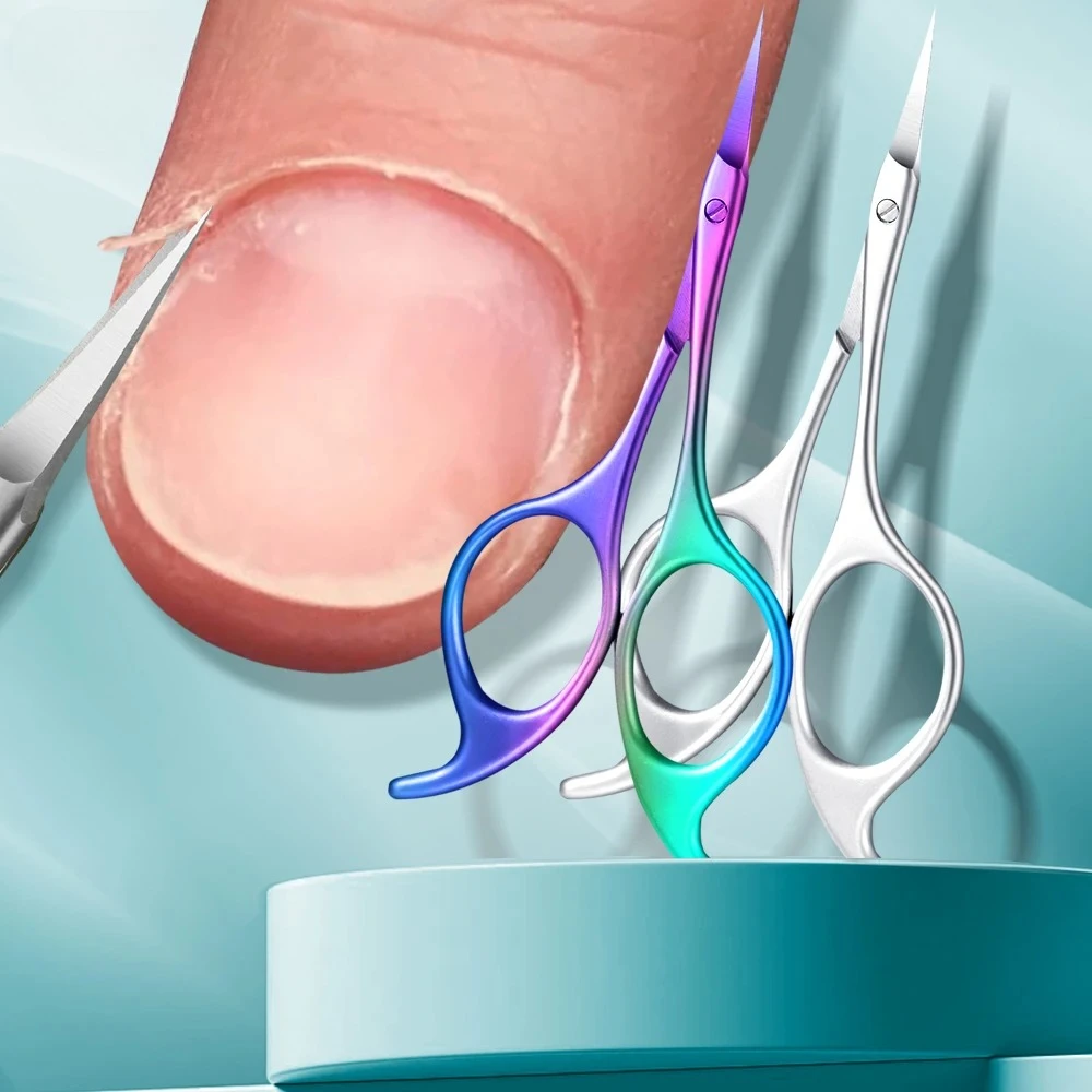 

1 шт. изогнутые ножницы для кутикулы, прецизионный триммер для кутикулы, маленькие ножницы из нержавеющей стали для ухода за маникюром, инструменты для кутикулы