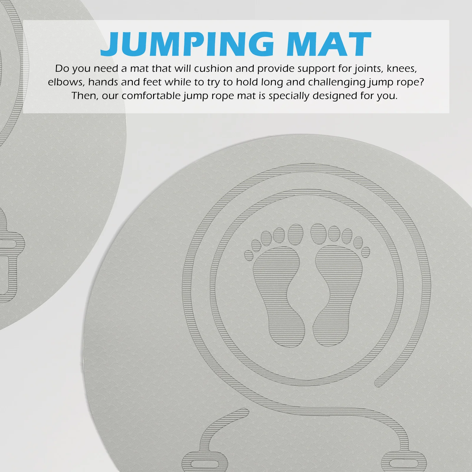 

1pc Non-Slip Jump Rope Mat Premium Tpe Material Shockproof Gym Mat For Home Workout Yoga Fitness Sound Proof Floor Pad