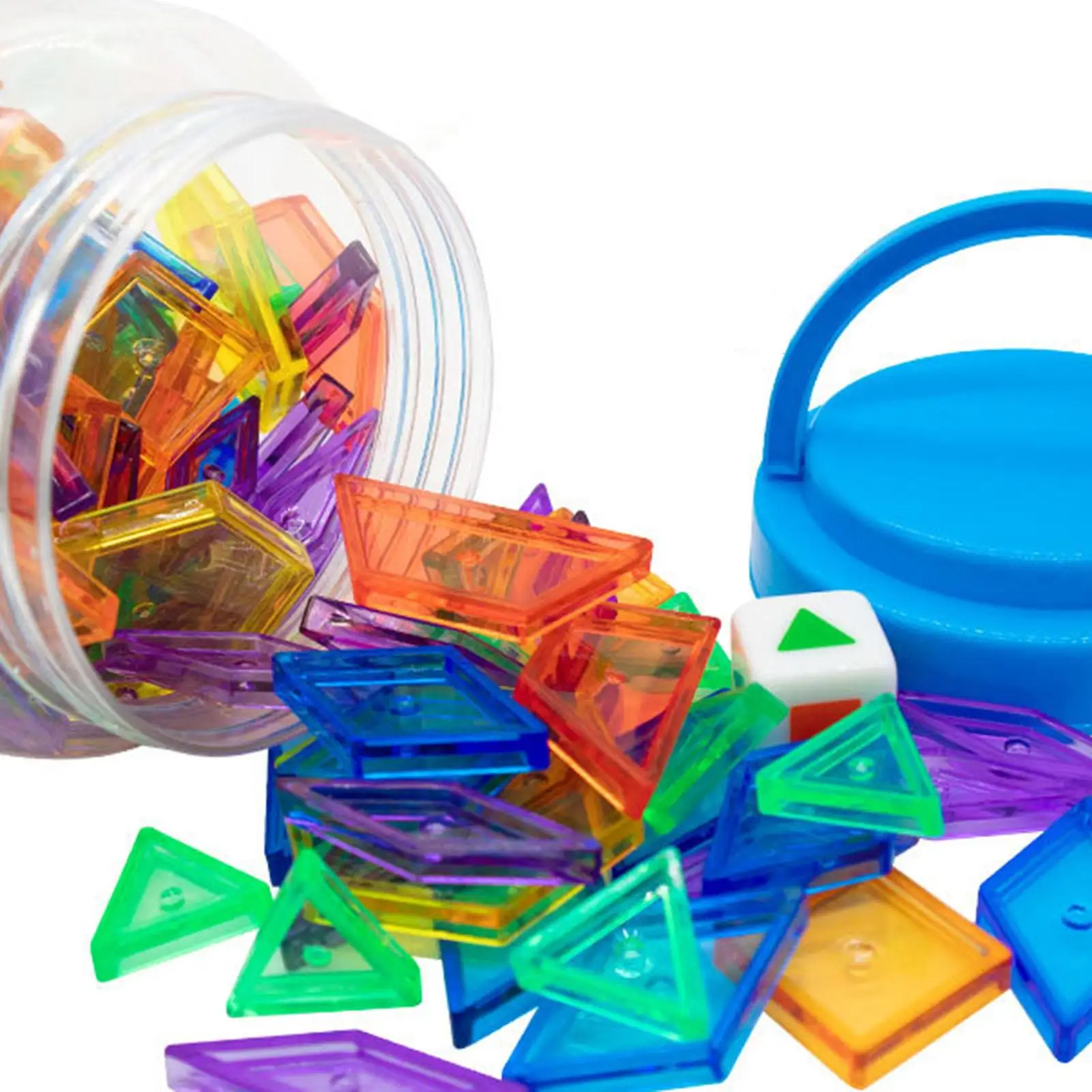 Pattern Blocks Set Transparent Mini Pattern Pieces Montessori Toys Educational