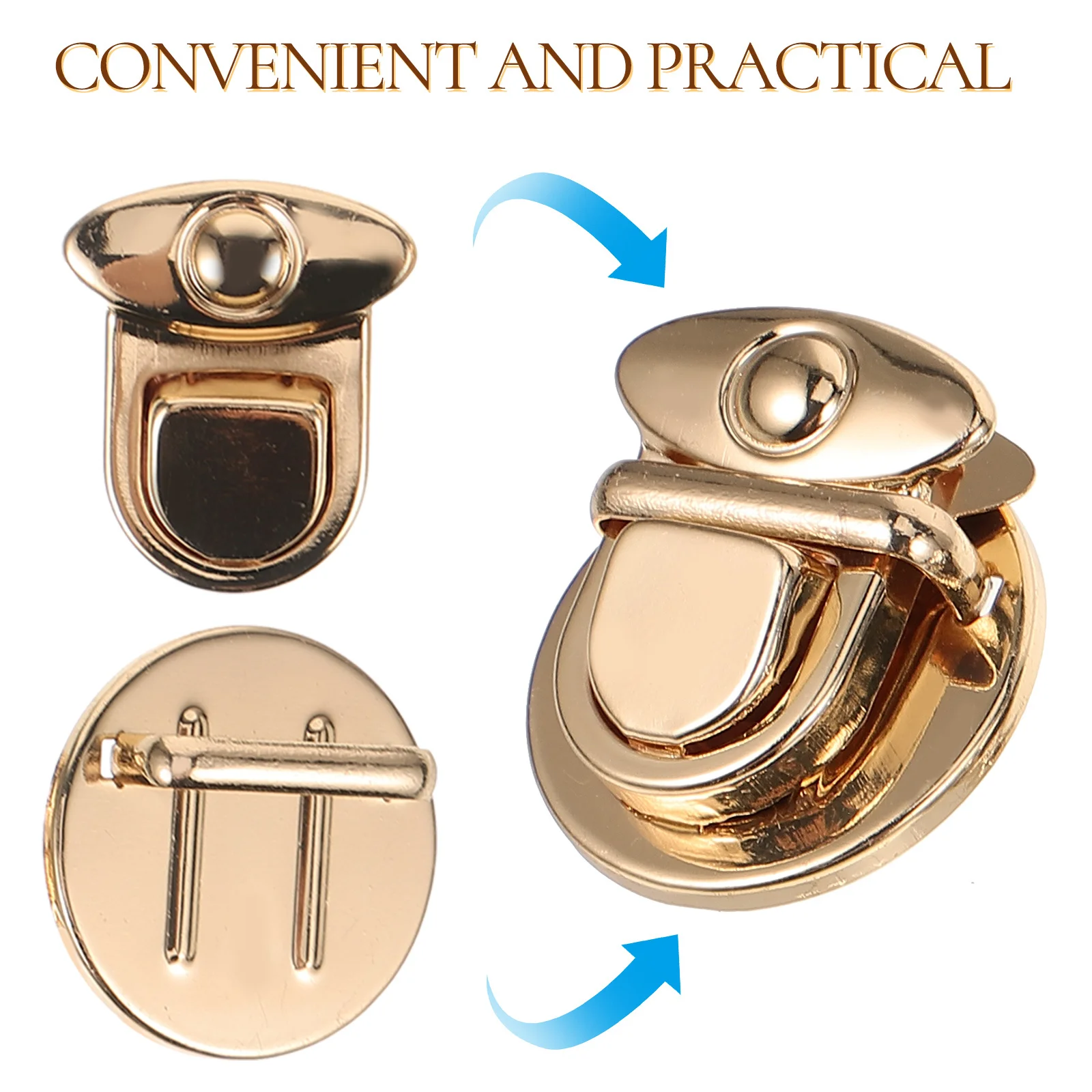 

6pcs Metal Bag Buckle Locks For Diy Handbag Making Replacement Durable Clasp Closures Hardware Accessories Suitcase Purse Push