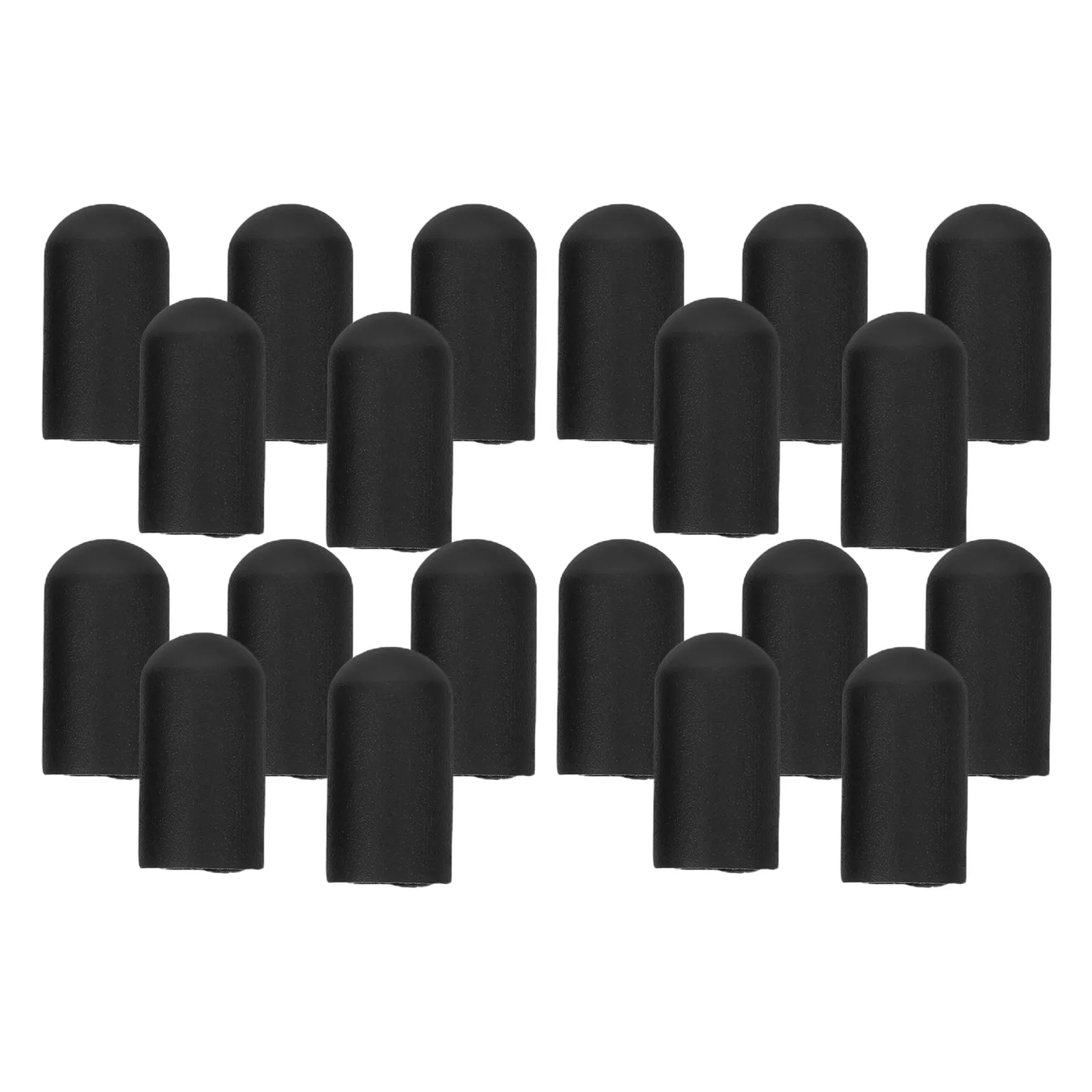 20Pcs Silicone Drumstick Tips Cover Black Drumstick Protector Mute Replacement Drum Practice Tips Noise-Cancelling Drum Dampener