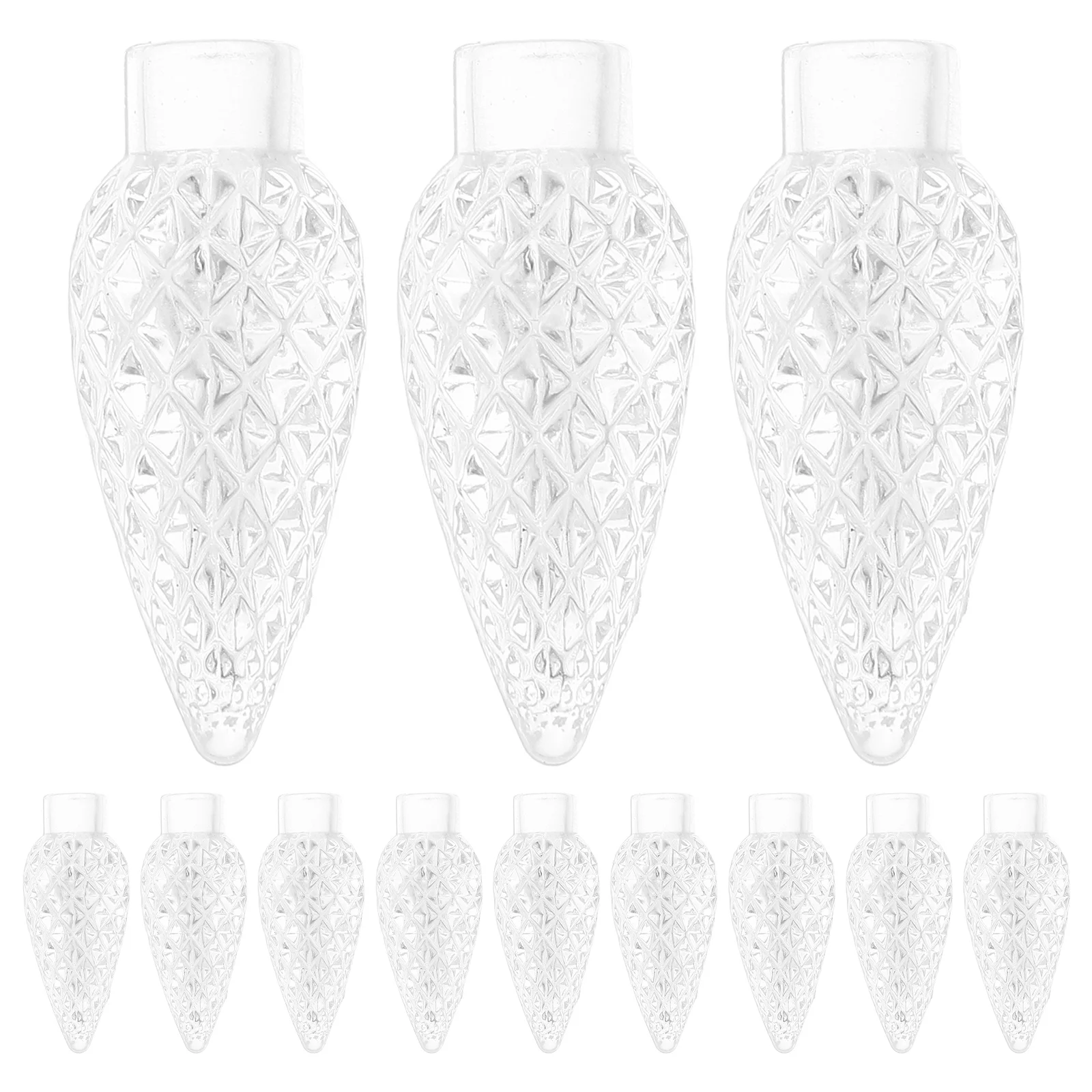100 Pcs Lampshade Bulb Cover Christmas Tree Ball Light Covers Replacement Decorative Plastic