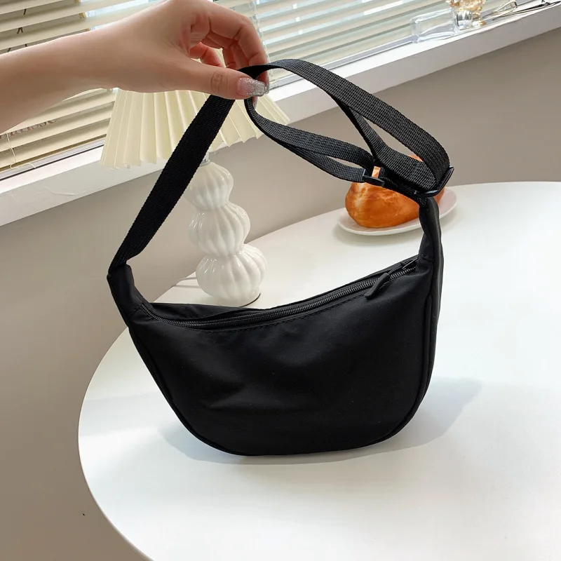 Solid Color Chest Bag For Women Large Capacity Travel Crossbody Female Half Moon Belt Bag Ladies Daily Street Fanny Packs 2023