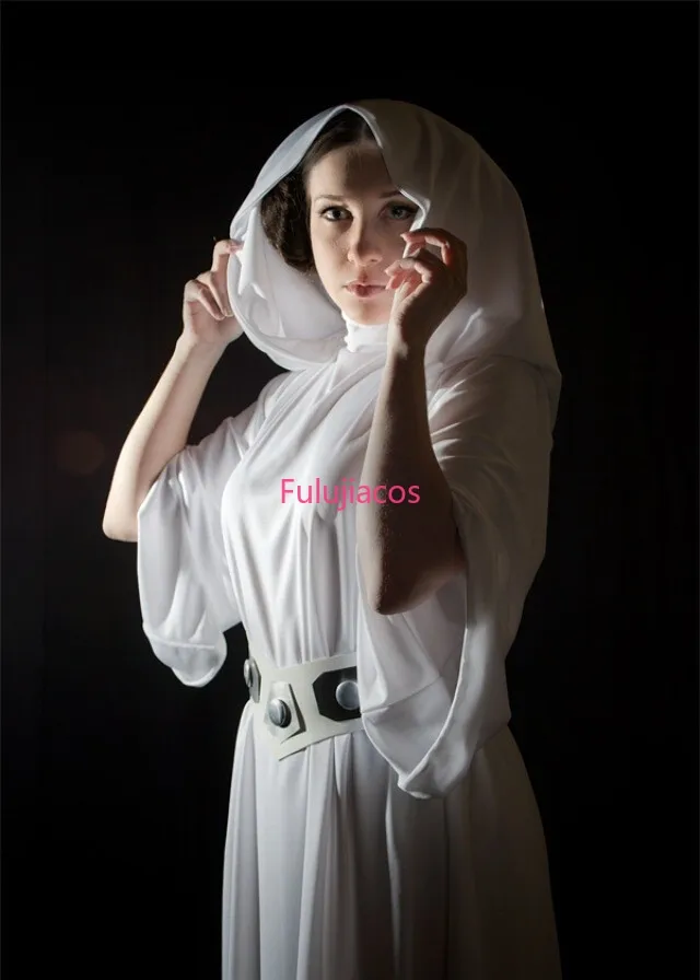 

Fulujiacos Princess Leia Cosplay Costume Girls Clothes Female Dress