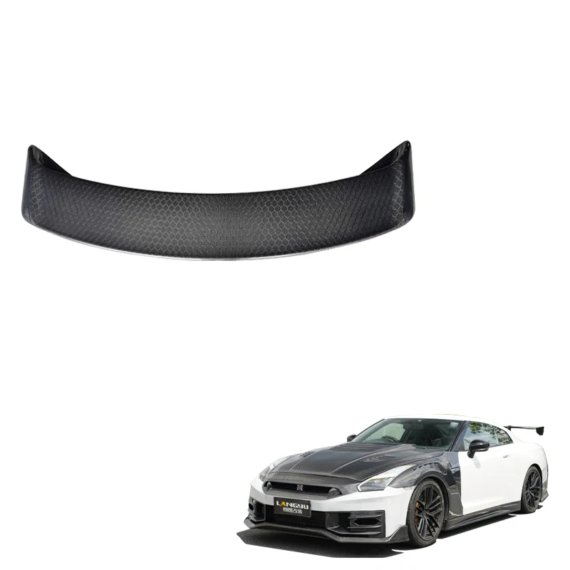 Car Exterior Parts GTR35 A Style Honey-Comb Twill Carbon Fiber Rear Trunk Spoiler For Nissan Skyline GTR R35 Rear Spoiler