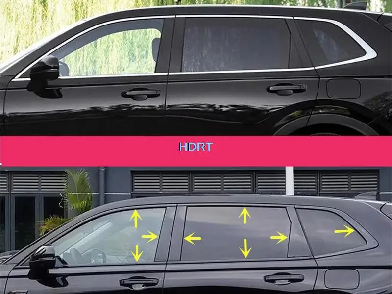 

Car Style Window Molding Door Column Center B C Pillar Post Cover Glass Trim Strip Accessories Sticker For Honda CR-V CRV 2023 +