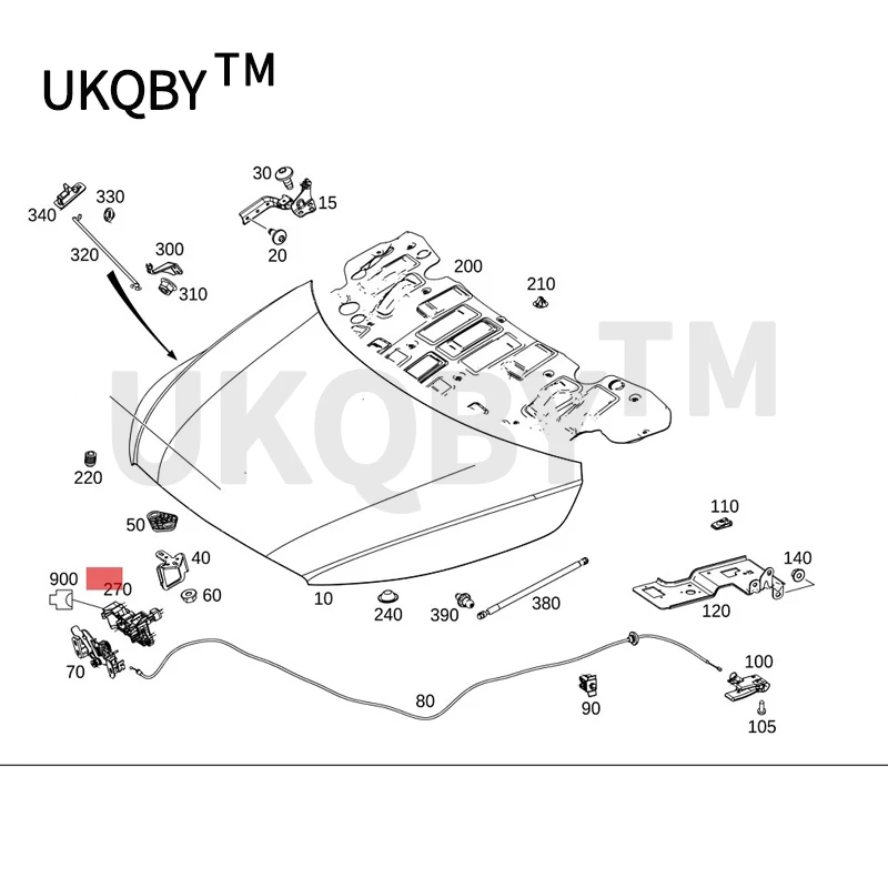 me rc ed es be nz w117 301 CL A 200 CD I Limit switch Engine hood latch