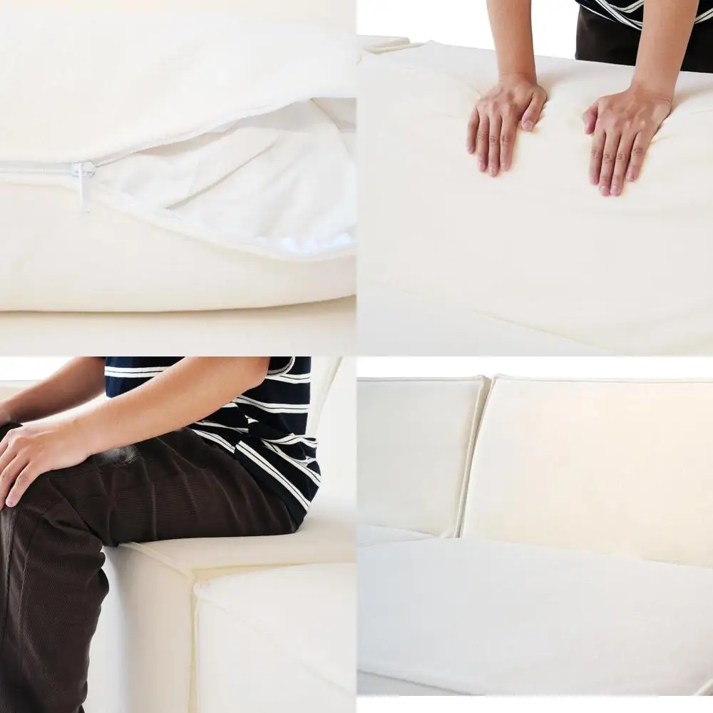 

6 Seater Oversized Cloud Sofa with 2 Ottomans, Wide and Deep Seating, Convertible for Living Room, Office, Beige