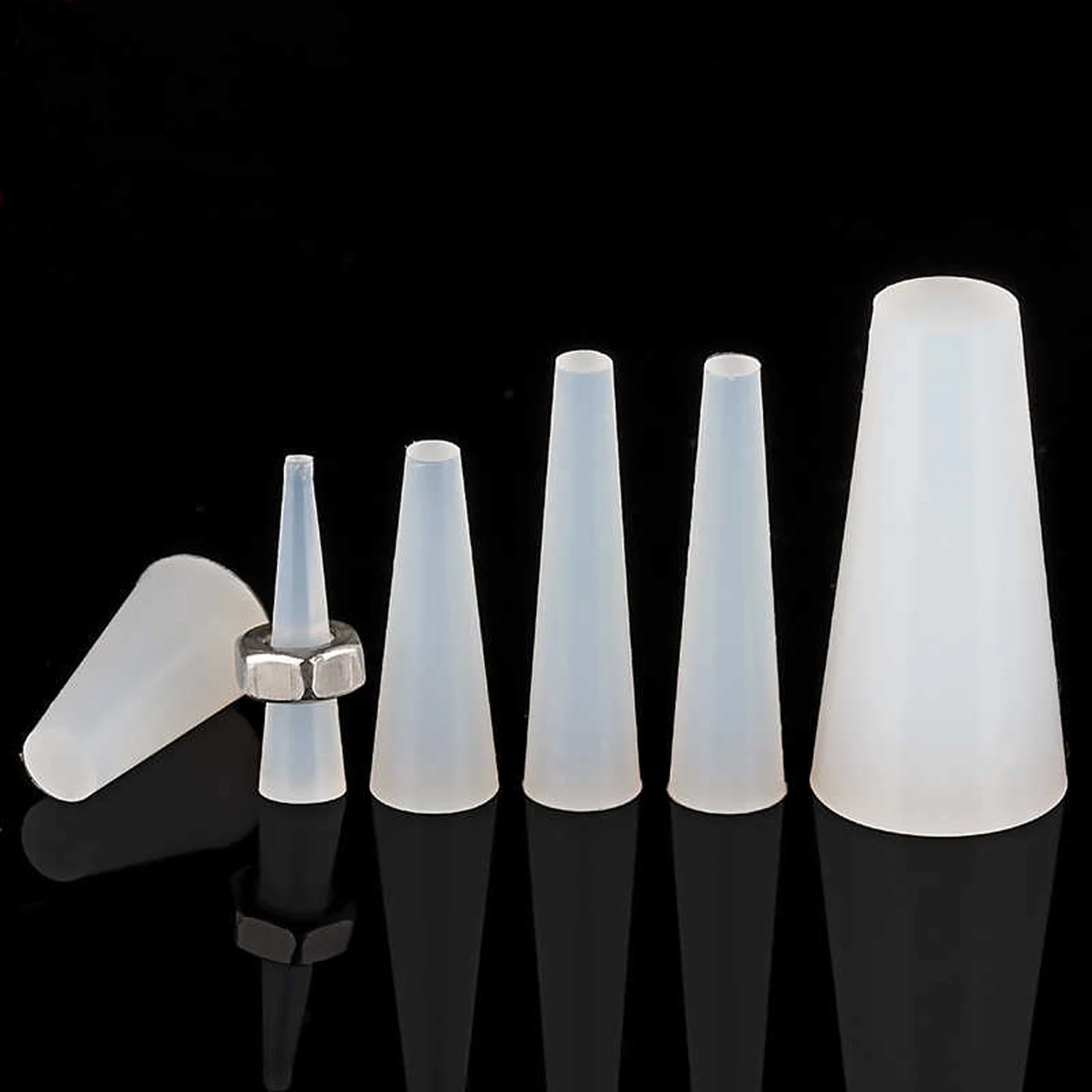 High Temperature Resistant Conical Silicone Plug Sealing Hole Plug Nut Thread Oxidized Rubber Spray Coating Sealing Solid Plug