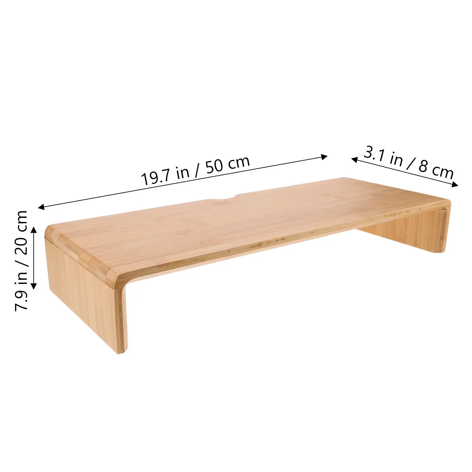 Monitor Stand Riser Computer Display Heightening Rack Simple Rustic Office Desk Organizer Monitor Riser Stand Shelf