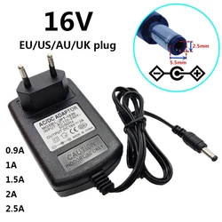 16V 0.9A 1A 1.5A 2A 2.5A AC DC Adaptor Switching Power Supply Adapter Converter 16 Volt 2000mA EU US UK AU 5.5x2.5mm Transformer