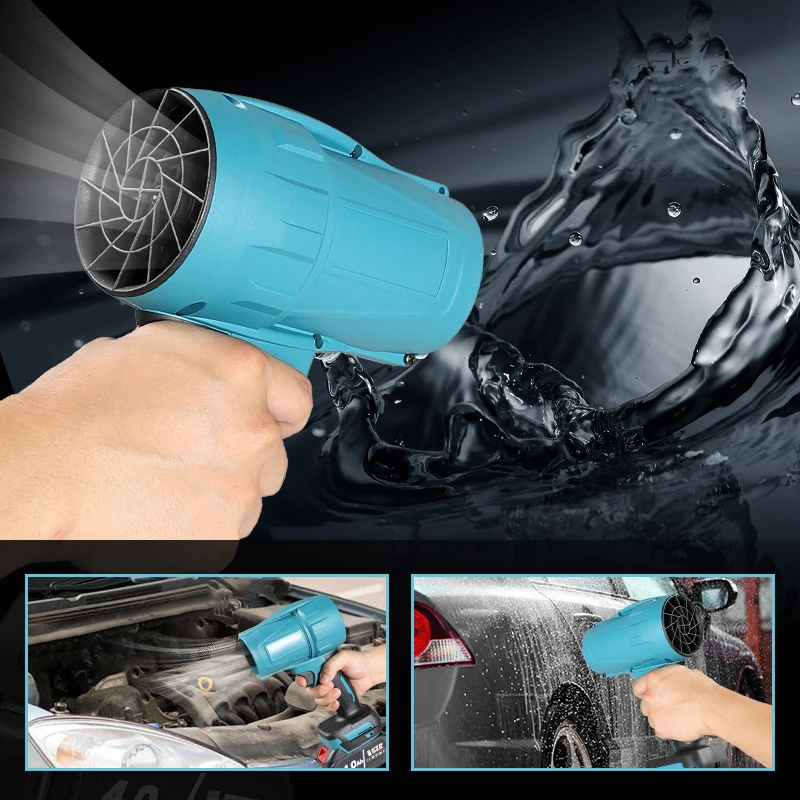 BABEQ 1500W Electric Turbo Jet Fan 200M/S Cordless Turbo Blowers Dust Snow Car Violent Air Blower Power Tools for Makita Battery