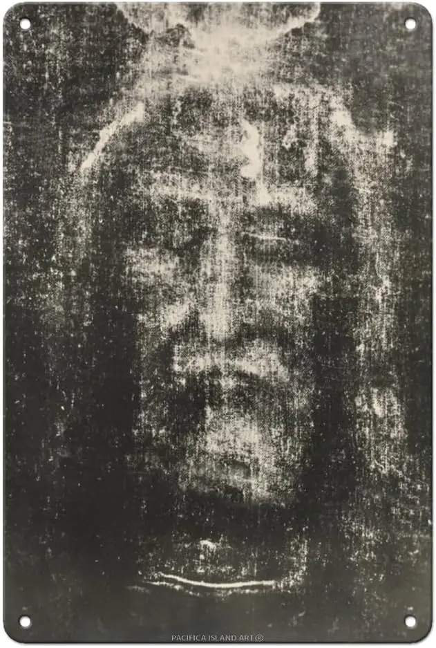 The Shroud of Turin (Sindone di Torino) - Turin Shroud (Sacra Sindone) - Vintage Religious Art by Secondo Pia c.1898-8 x 12 inch