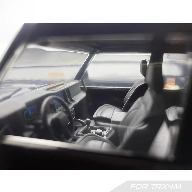 Siège de commande Central intérieur imprimé en 3D, avec ventilateur de refroidissement du moteur, pour voiture sur chenilles 1/18 RC Traxxas TRX4M Ford Fierce Horse Parts