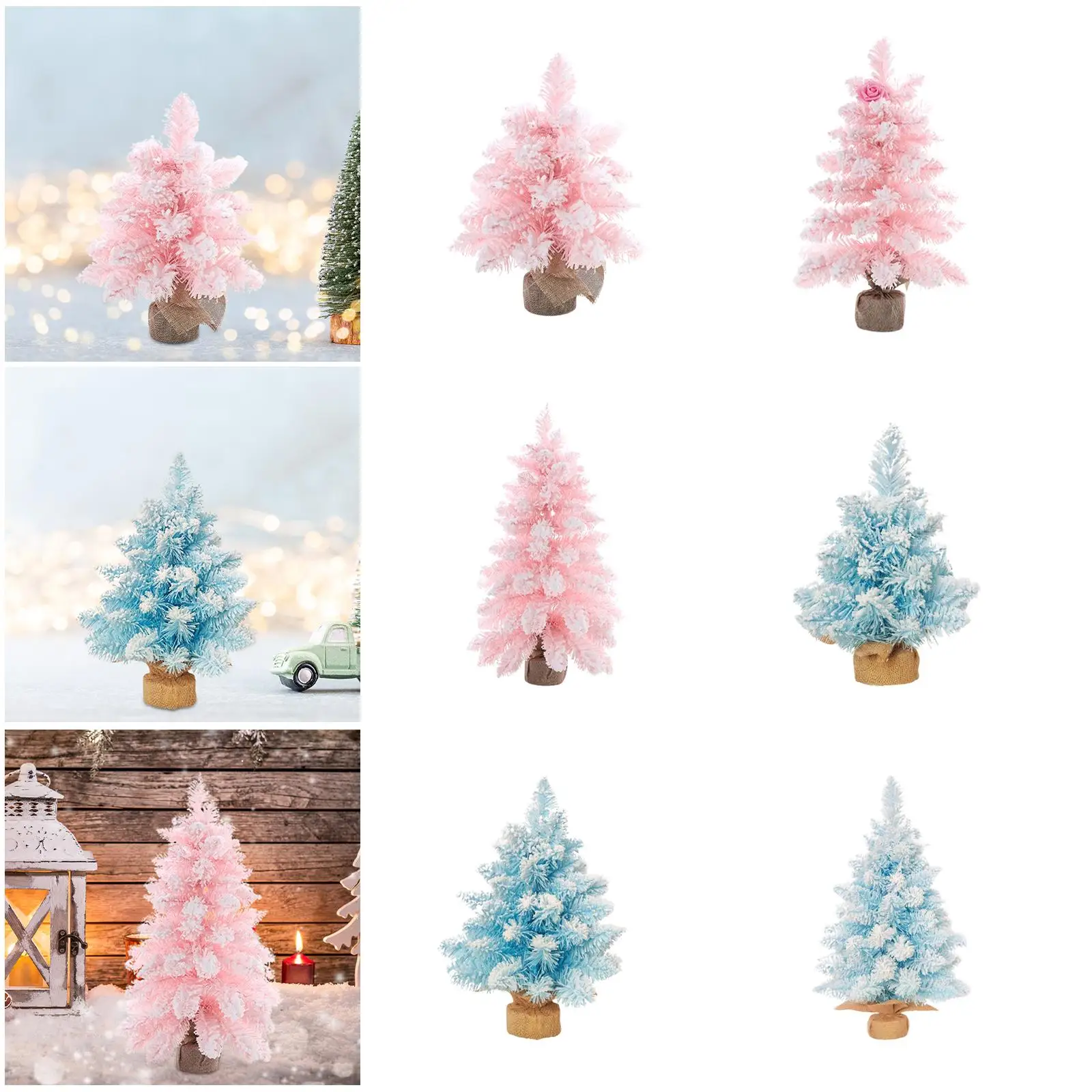 Tabletop Ornament Decoration Artwork Christmas Tree Statue Figurine for Hallway Living Room Table Centerpieces Bookshelf Office