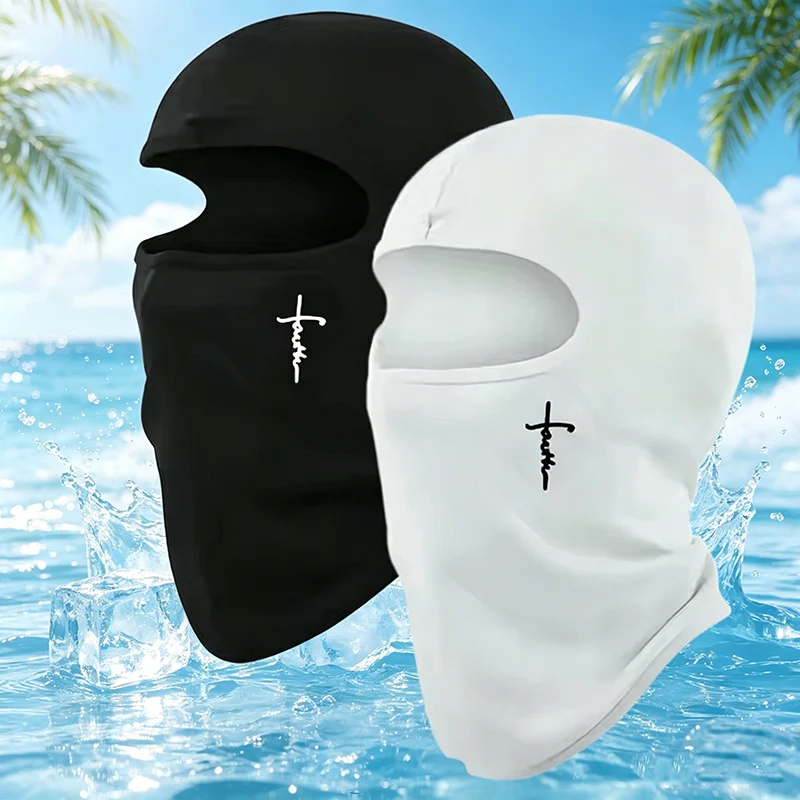 Men's Women's Breathable Black Cross Balaclava Cap Face Ski Mask Beanie for Four Seasons Bicycle Hiking Outdoor Sports