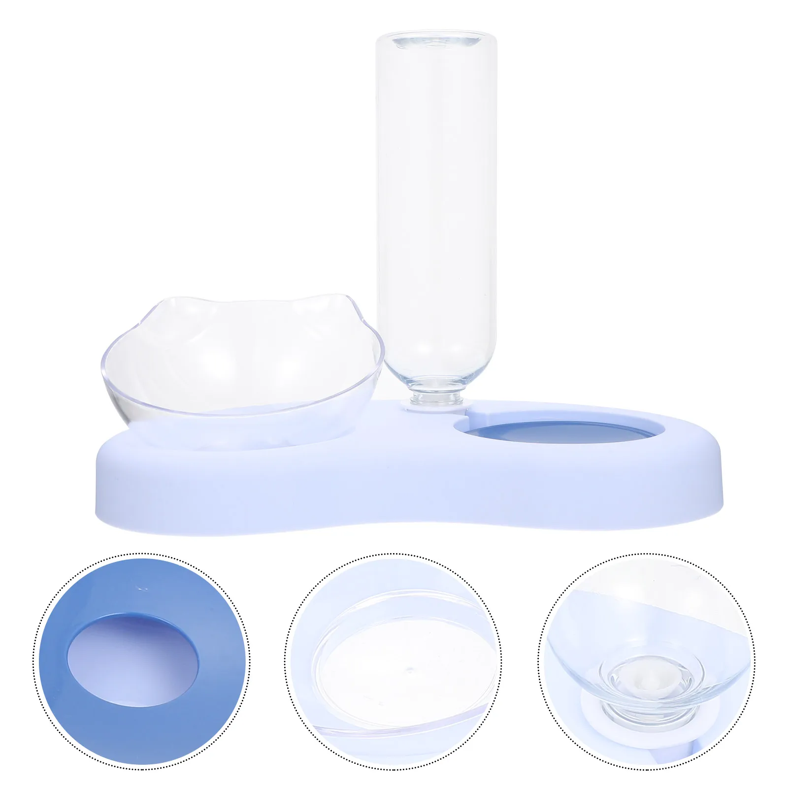 

Automatic Water Refill Bowl Blue Non Spill Self Filling for Cats Dogs Pet Bowls Feeder Supplies Healthy Material Easy Clean