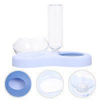Automatic Water Refill Bowl Blue Non Spill Self Filling for Cats Dogs Pet Bowls Feeder Supplies Healthy Material Easy Clean