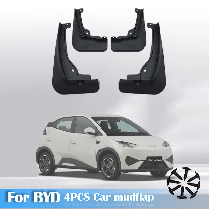 

4PCS Car Mudguard Mud Flaps Splash Mud Guard Fender for 23-25 BYD Seagull Models Special Car Accessories