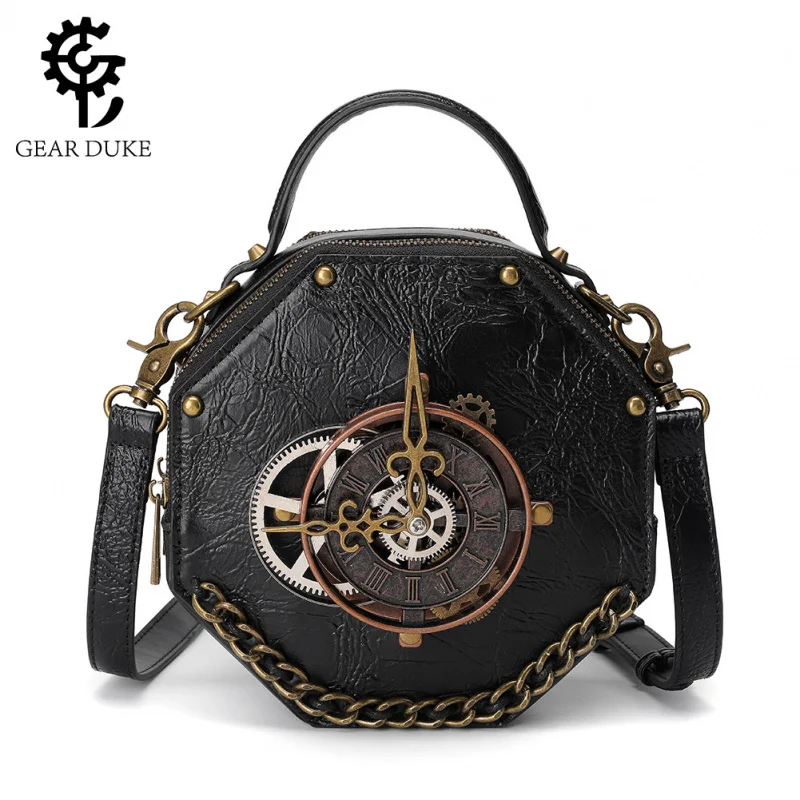 

2025New Castle Style Adventure Style Punk Industrial Retro Style Women's Shoulder Messenger Bag Niche Hand Holding Crossbody Bag