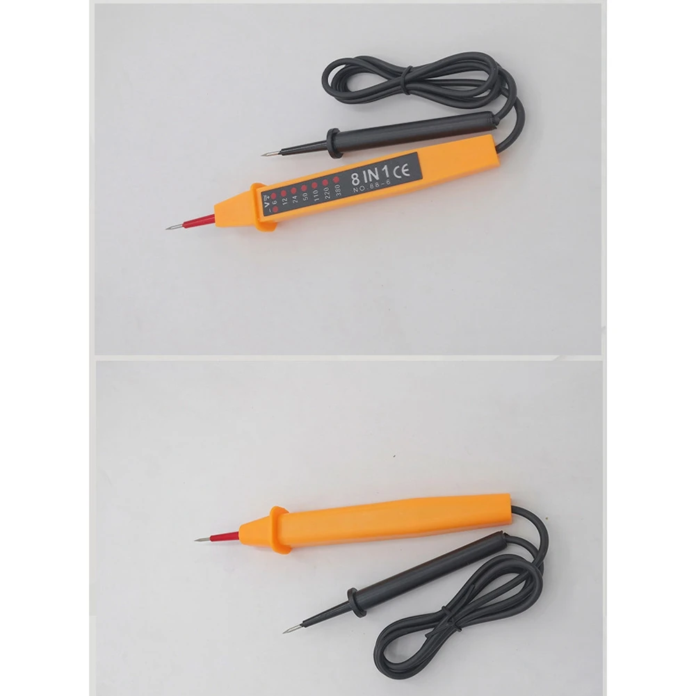 Eight in One Tester Voltage AC DC 6-380V Auto Electrical Pen Detector with LED Light for Electrician Testing Voltage Tool