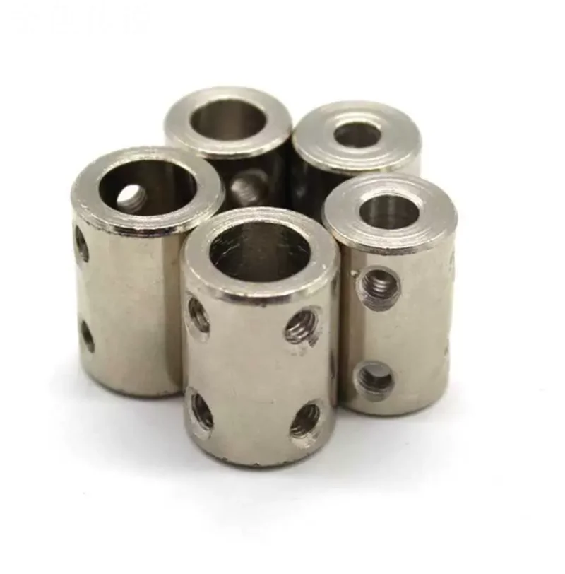 1PC 45# Steel Rigid Shaft Coupler Sleeve Transmission Connector 3/4/5/6~12mm Motor Shaft Coupling DIY Motor Accessories Parts