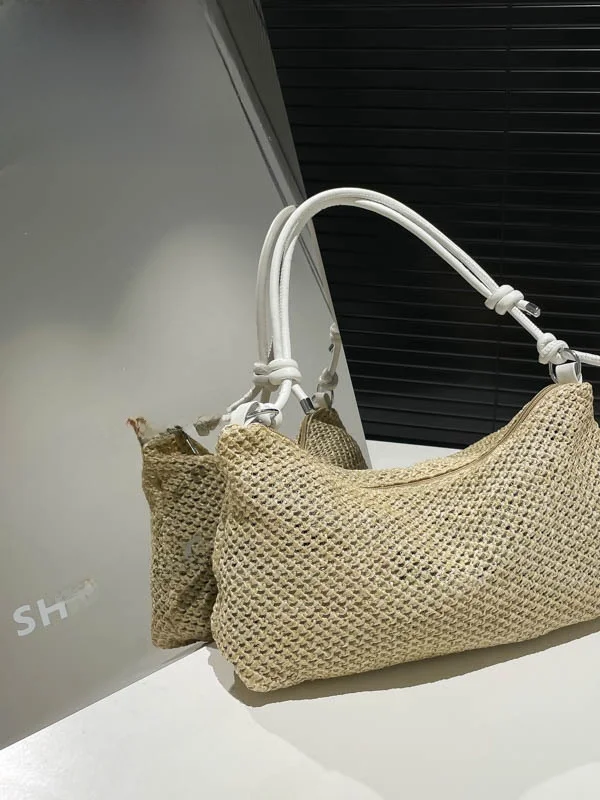 Trendy Large Capacity Tote Bag Single Shoulder Bag Simple Casual Style Underarm Bag for Spring 2026 Fashionable Minimalist De...