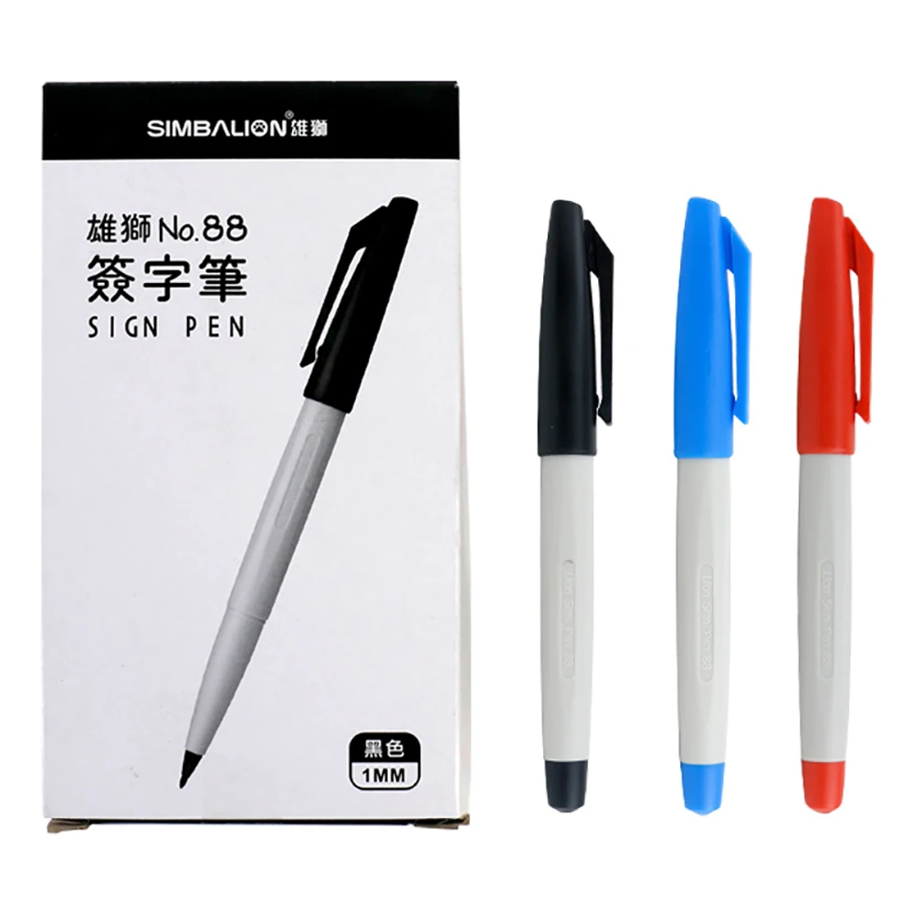 12/3 Pcs 1.0mm Gel Pens Large Capacity Signature Pen Practice Fine Tip Markers Pens Set Art Office School Stationery Supplies