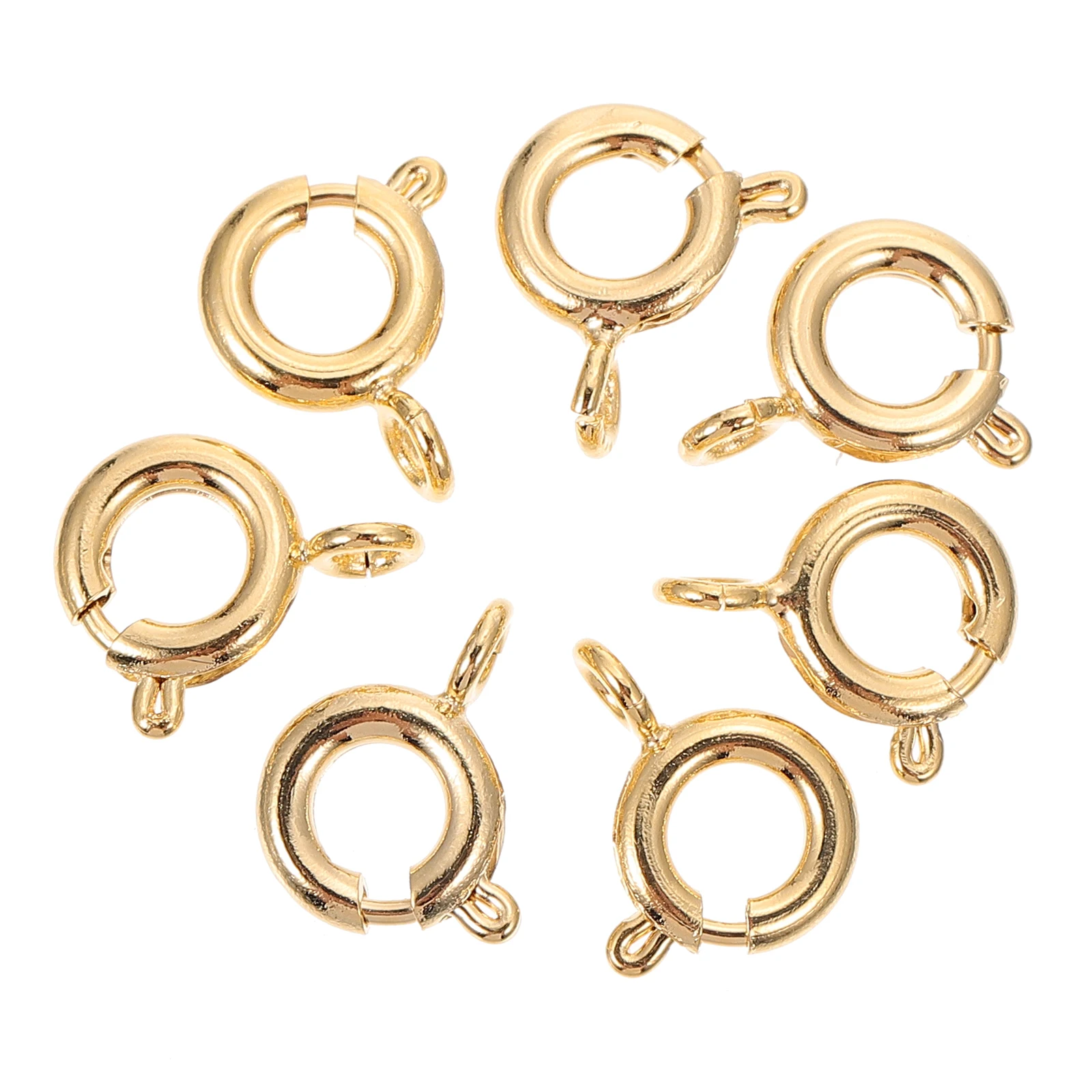 

50 Pcs Jewelry Clasps Spring Buckle for Necklace Bracelet Making Metal Accessories Copper Craft Supplies
