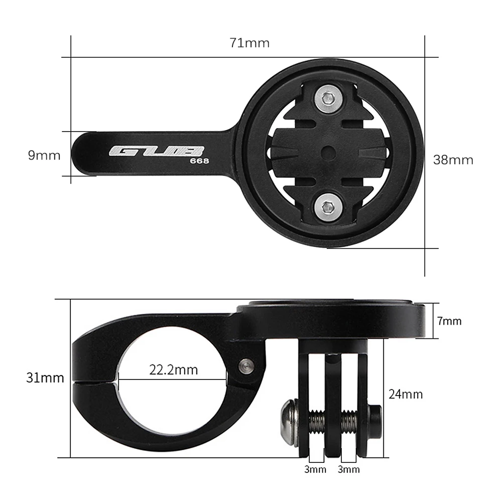 Supporto per Computer manubrio TT per bicicletta da 22.2mm con 4 adattatori per Garmin per Computer da bici per Bryton per Cateye per fotocamera