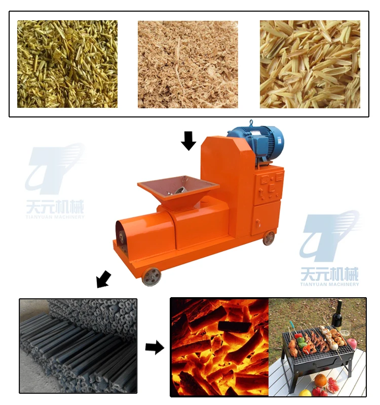 Long Working Life Small Charcoal Briquette Making Machine
