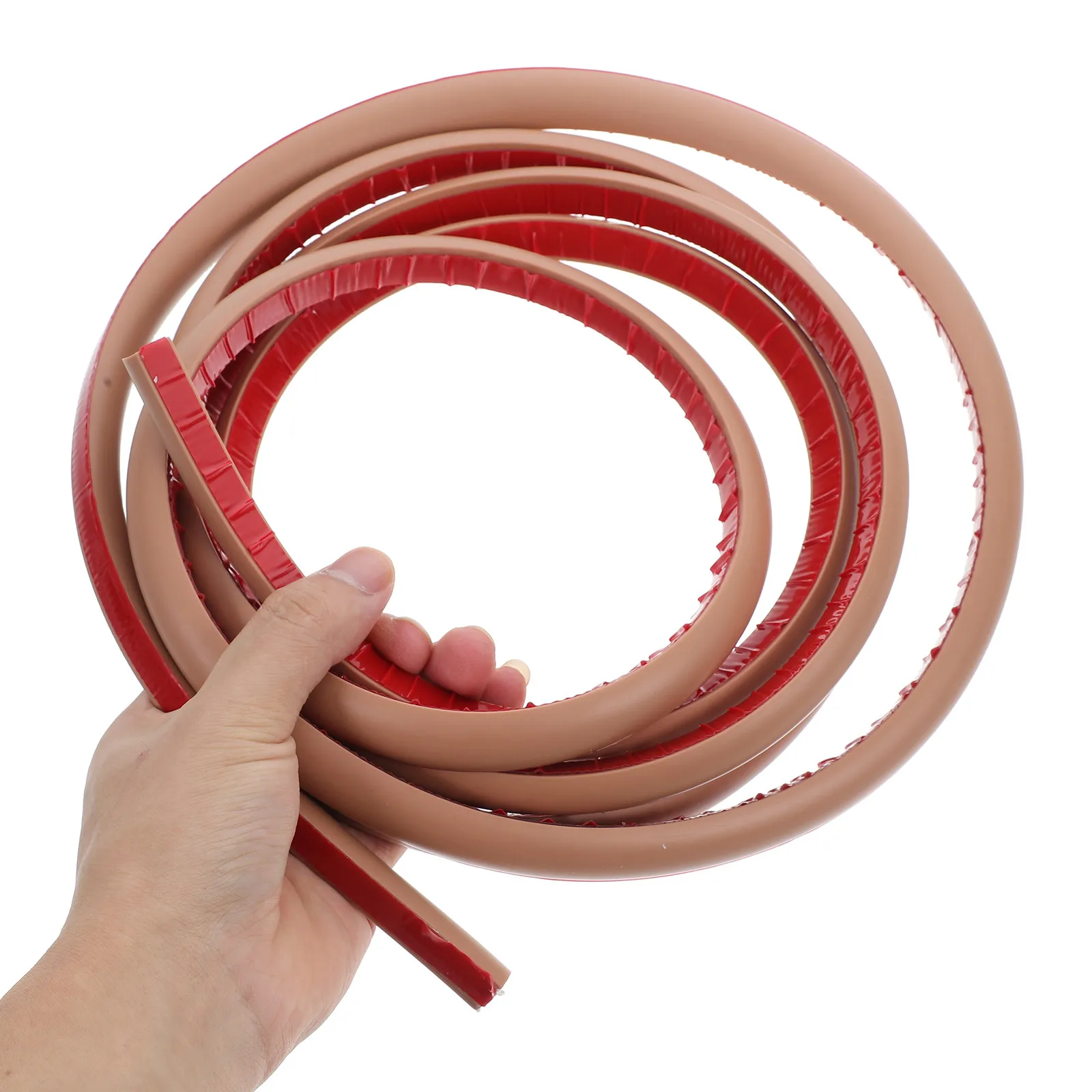 

3 Meters PVC Quarter Round Trim Molding Self Adhesive Flexible Edge Strip for Bathroom Floor Stairs Cabinet Corner Seal
