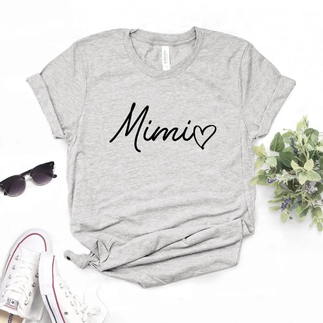 mimi heart grandma Print Women Tshirts Casual Funny t Shirt For Lady Street Yong Girl Tee  women t shirt  women clothing y2k top